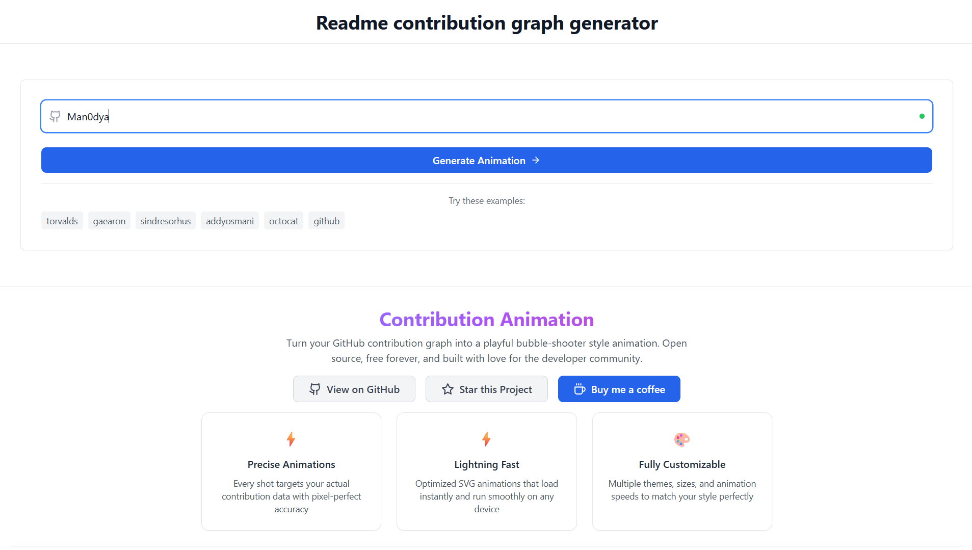 Readme Contribution Graph Generator